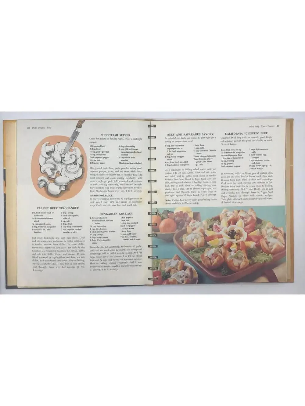 Vintage Betty Crocker's Dinner In A Dish Cookbook, 1973, One-Pot Meals